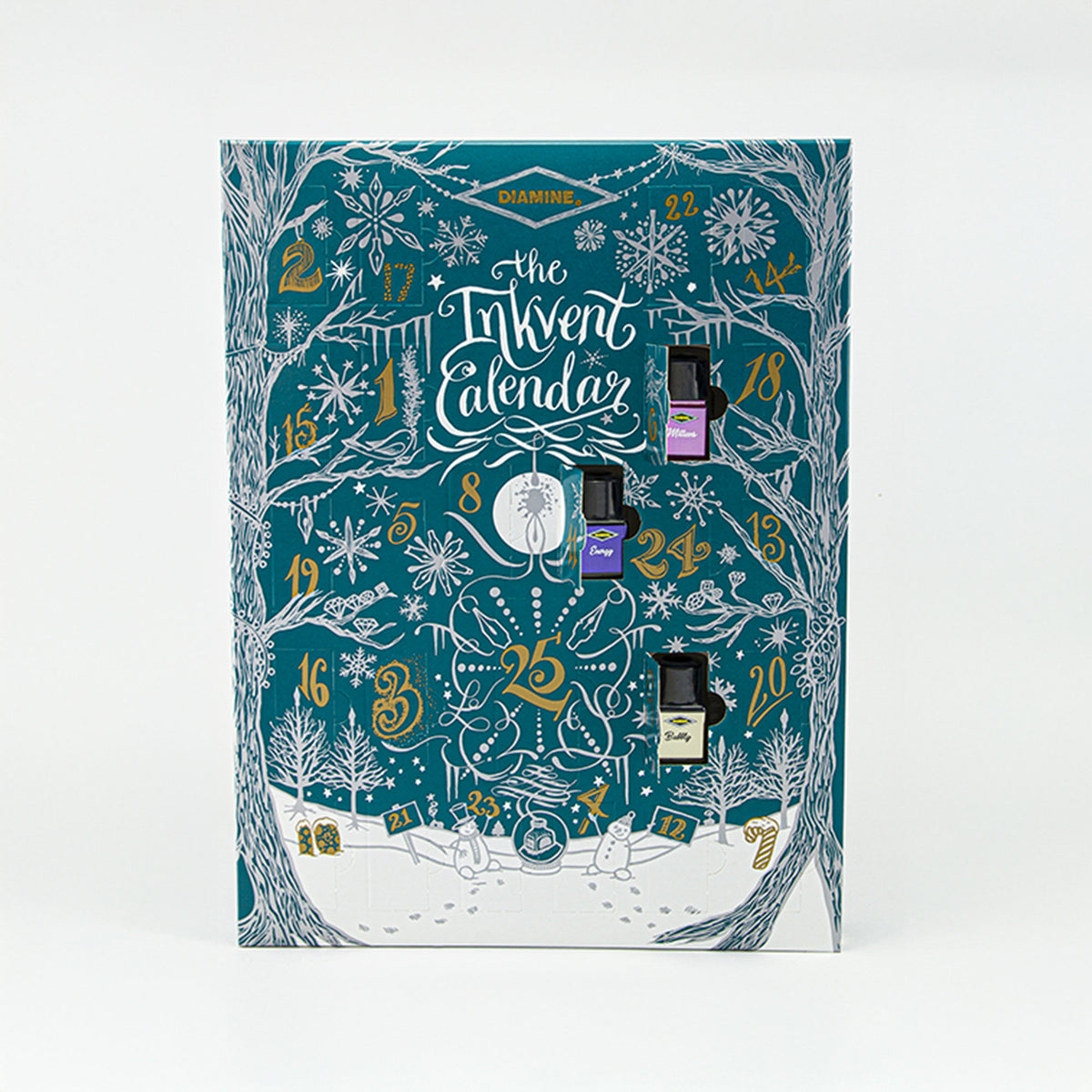 Diamine 2025 Inkvent Calendar Fountain Pen Ink - Teal Edition 