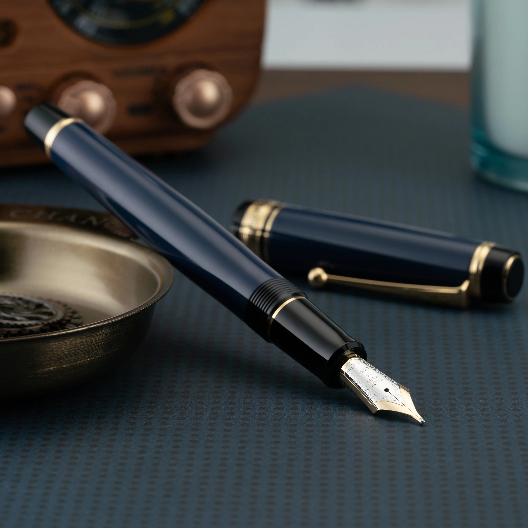 Pilot Custom 845 Urushi Fountain Pen - Prussian Blue (Available Late May)