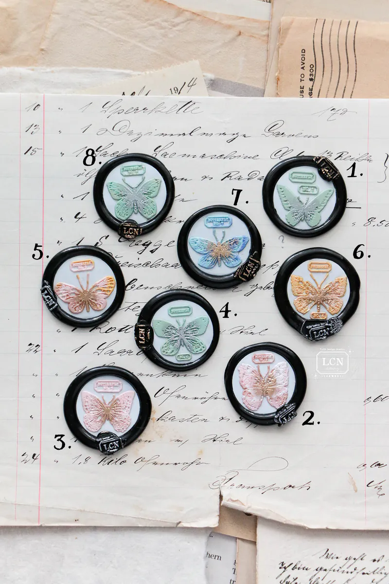 LCN Wax Seal Stamp Set - Butterfly - 2.5cm