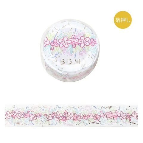 BGM Washi Tape - Foil Stamping Life - Flower Line