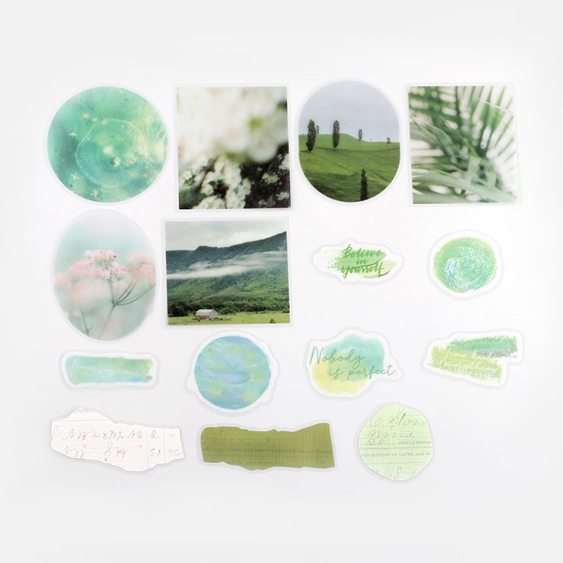 BGM Deco Sticker - Color Poems - Green – Yoseka Stationery