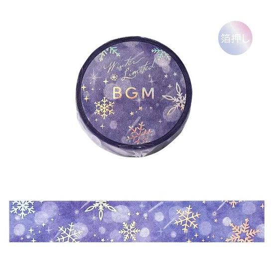 BGM Washi Tape - Foil Stamping - Winter Limited - Snowflake