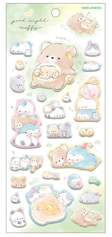 Kamio Super Mochi Stickers - Good Night Moffy