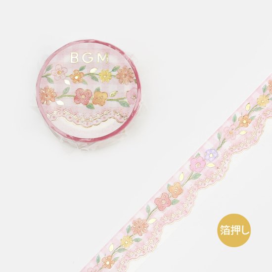 BGM Life Washi tape - Lace Pink Check