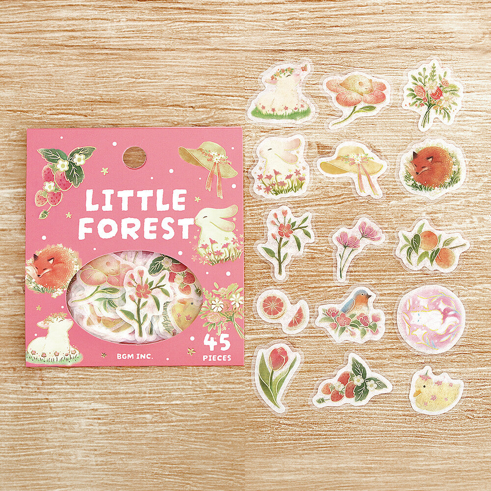 BGM Flake Sticker - Little Forest - Pink