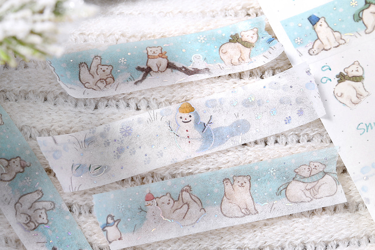 BGM Washi Tape - Foil Stamping - Winter Limited - Bears