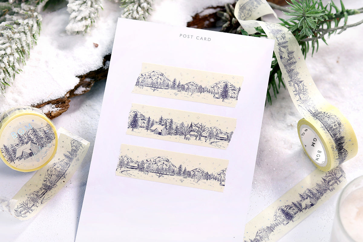 BGM Washi Tape - Foil Stamping - Winter Limited - Sketch