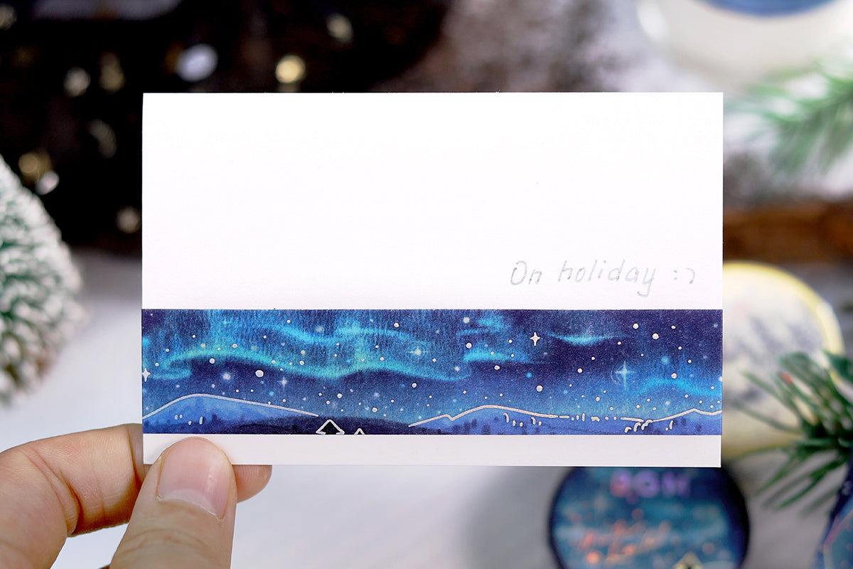 BGM Washi Tape - Foil Stamping - Winter Limited - Aurora Borealis