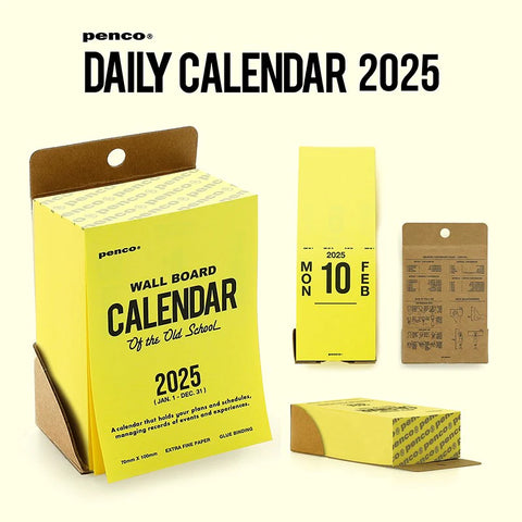 Hightide Penco Daily Memo Block Calendar 2025 (Pre-Order Starts July, Ships mid-late September)