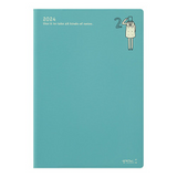 Midori Pocket Diary 2024 - Ojisan - B6 - Teal