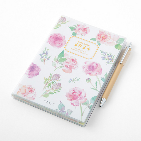 Midori Pocket Diary 2024 - Flowers - B6