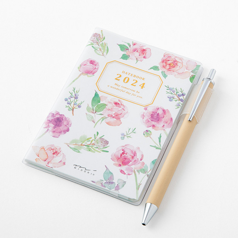 Midori Pocket Diary 2024 - Flowers - Mini