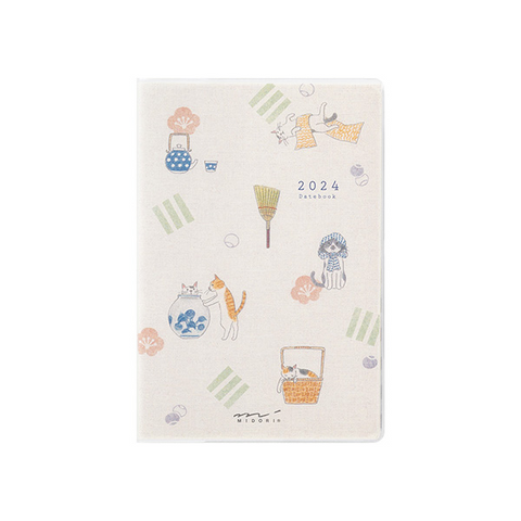 Midori Pocket Diary 2024 - Cat - Mini