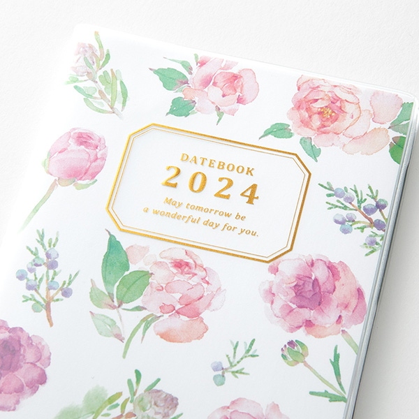 Midori Pocket Diary 2024 Flowers Mini Yoseka Stationery