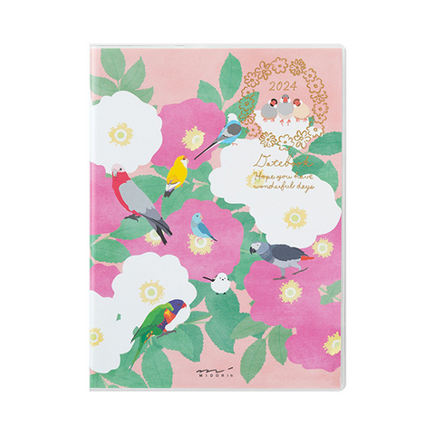 Midori Pocket Diary 2024 - Bird - A6