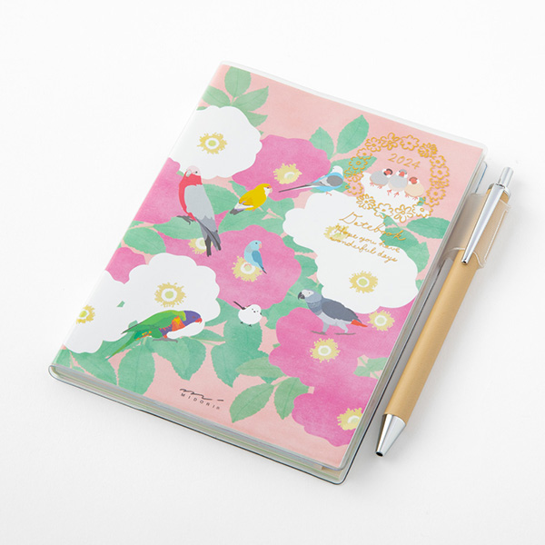 Midori Pocket Diary 2024 Bird A6 Yoseka Stationery