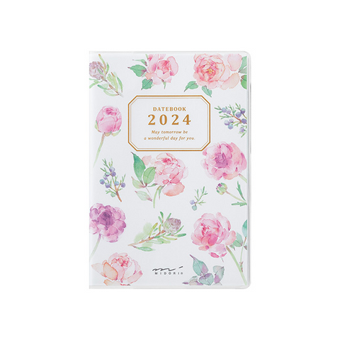 Midori Pocket Diary 2024 - Flowers - Mini