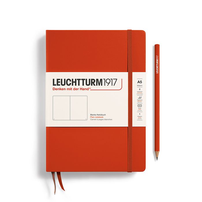 Leuchtturm1917 Hardcover Medium Notebook - A5 - Plain – Yoseka
