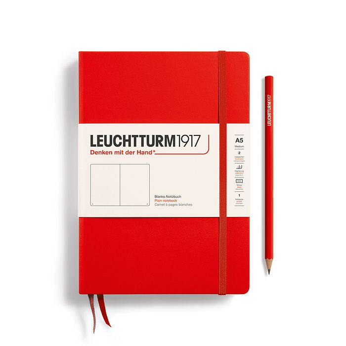 Leuchtturm1917 Hardcover Medium Notebook - A5 - Plain – Yoseka