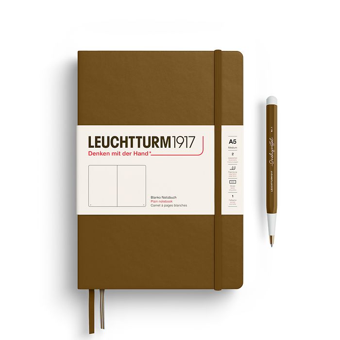 LEUCHTTURM1917 Taccuino A5 Copertina Rigida - 251 Pagine Numerate, Quadretti, Colore Port Red - Foto 8