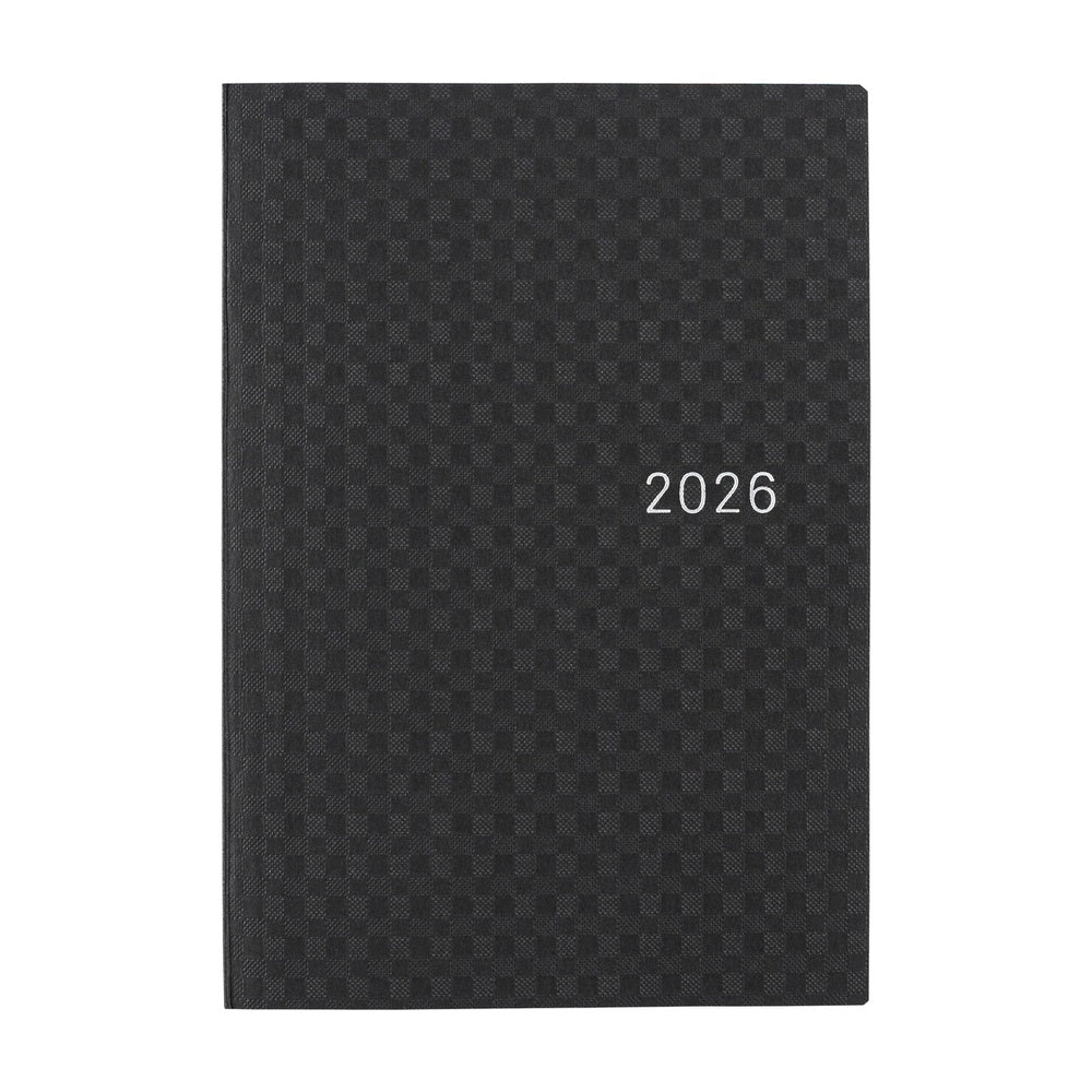 Hobonichi Techo HON 2026 - A6 - Paper Series: Black Gingham - English
