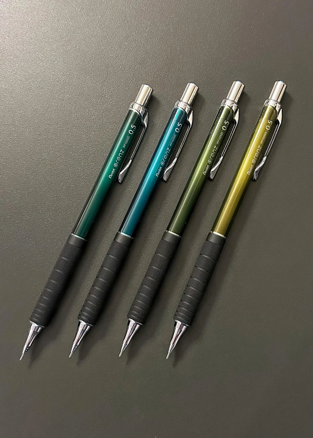 Pentel Orenz Metal Grip Mechanical Pencil - Green Color - Limited Pentel Orenz Metal Grip Mechanical Pencil - Green Color - Limited