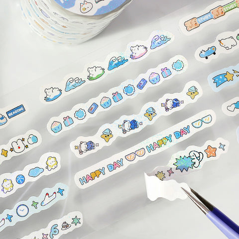 BGM Planner Stickers Roll - Mini Linea - Pale Blue