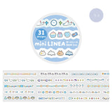 BGM Planner Stickers Roll - Mini Linea - Pale Blue