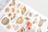 Kamio Illustrated Picture Book Stickers - Korean Cuisine