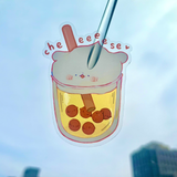 LAZI SOOZ Cheeeeeese Boba Sticker