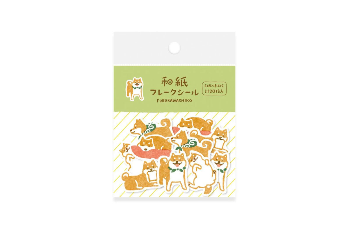 Furukawa Paper Flake Sticker - Shiba Inu (Coming Soon) – Yoseka Stationery