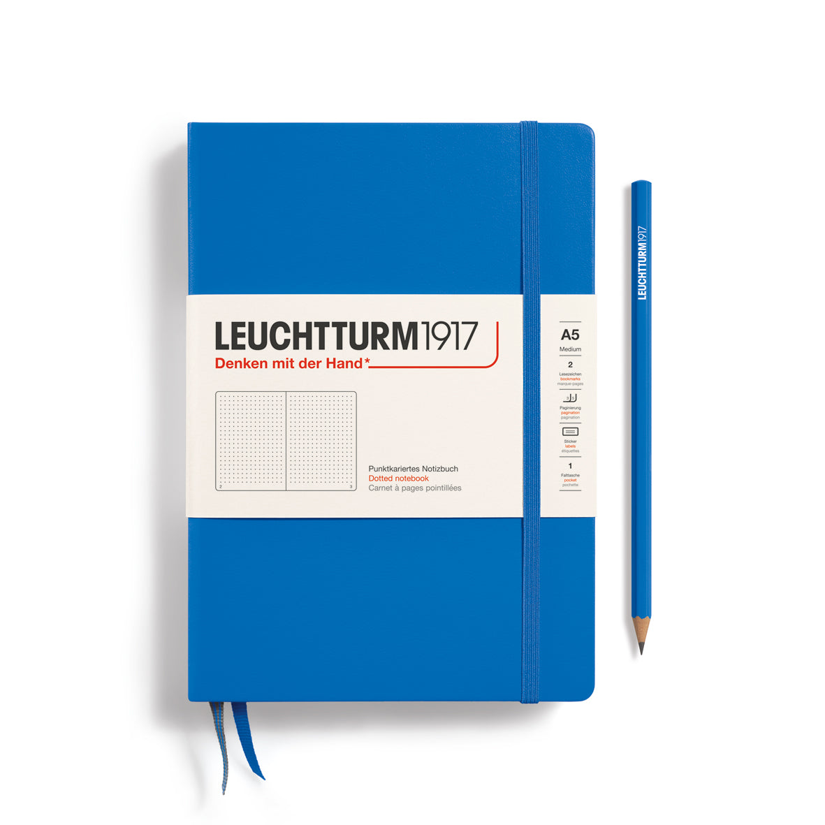 LEUCHTTURM1917 Taccuino A5 Copertina Rigida - 251 Pagine Numerate, Quadretti, Colore Port Red - Foto 7