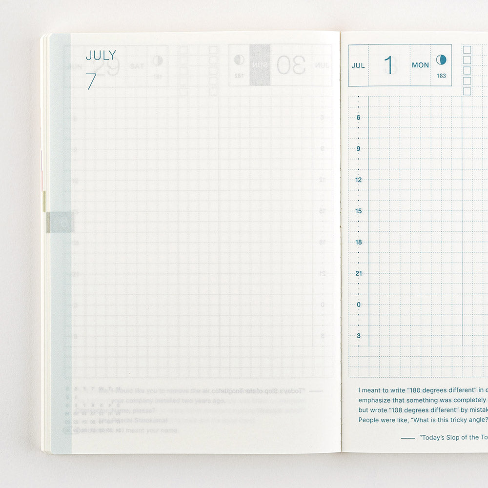 Hobonichi Techo Original 2024 English Edition A6 Yoseka Stationery