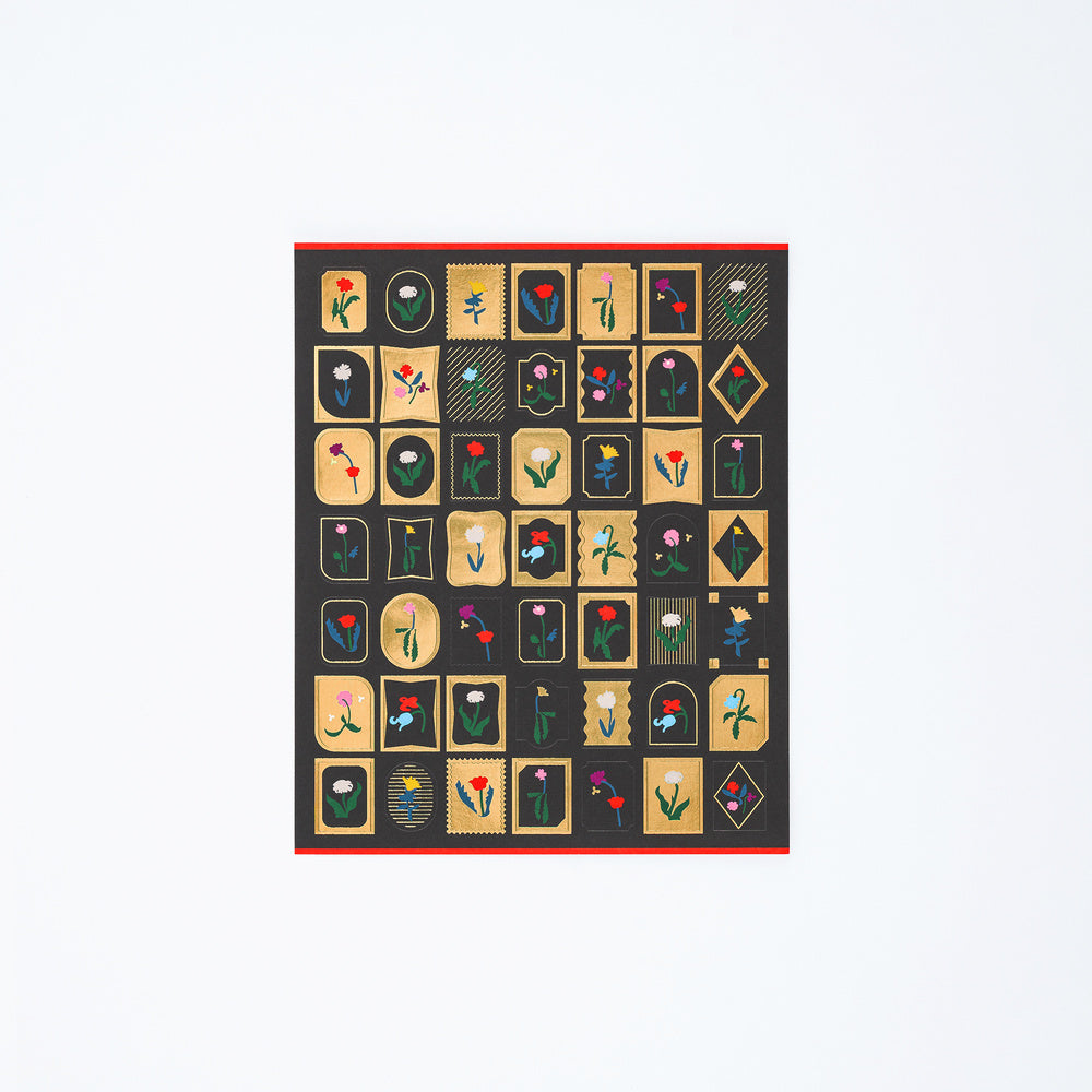 Hobonichi 2027 - Yoshie Watanabe: Foil-Stamped Stickers - Petit Bloom (Order Starts Aug 31st @ 10pm ET)