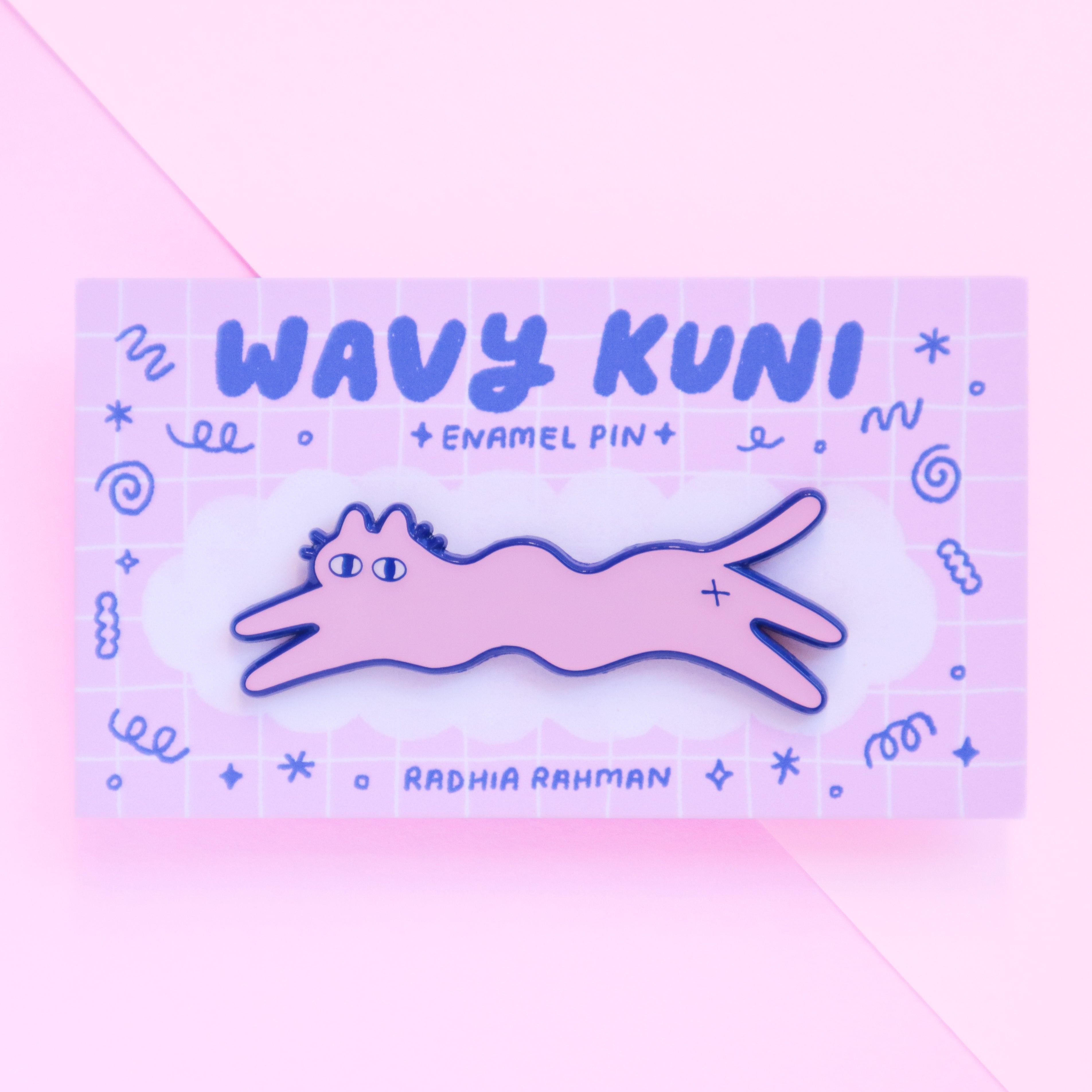 Radhia Rahman Wavy Kuni Enamel Pin