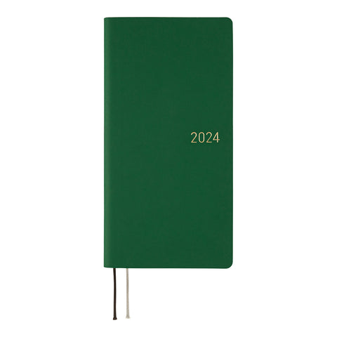 Hobonichi Techo Weeks 2024 - Smooth: Forest Green - April Start