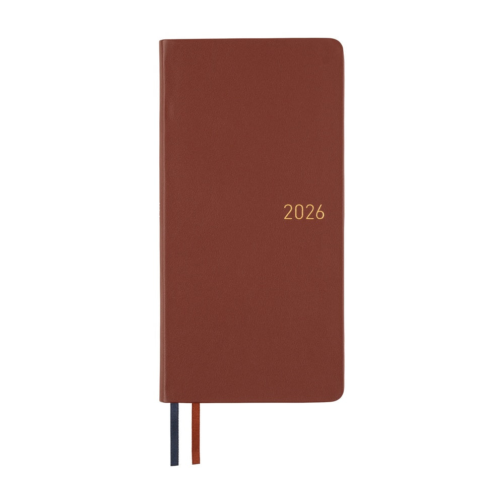 Hobonichi Techo Weeks 2026 - Leather: Wine Brown