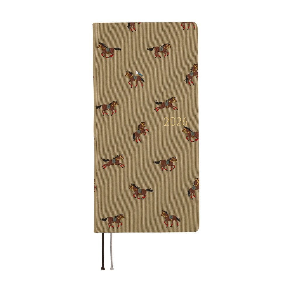 Hobonichi Techo Weeks Mega 2026 - Bow & Tie: Galloping Horses