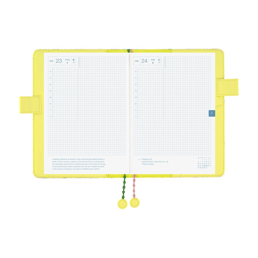 Hobonichi Techo Cousin Cover - minä perhonen: skyful (Yellow) - A5