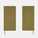 Hobonichi Techo Weeks 2024 - Leather: Olive Green - April Start