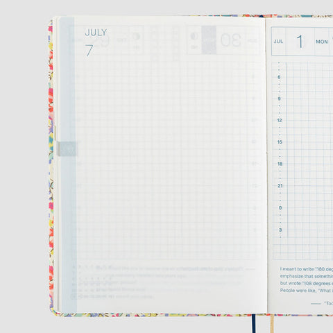Buy 2024 YEAR at a GLANCE for Hobonichi A5 Cousin in Rain Storm