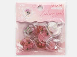 BGM Deco Sticker - Sealing Seal - Flower Jewel Pink