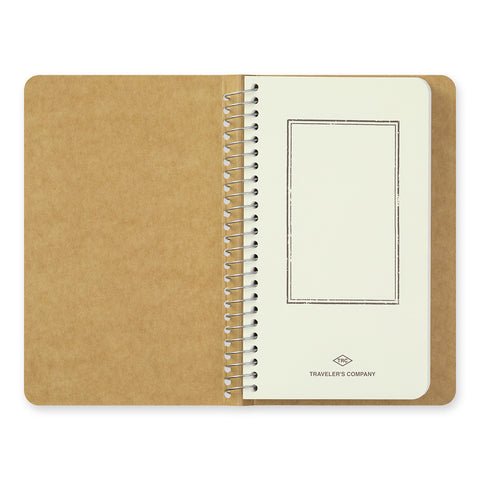 Traveler's Company - Spiral Ring Notebook - Blank MD Paper White - A6 Slim