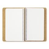 TRAVELER's Company - Spiral Ring Notebook - Blank MD Paper White - A6 Slim