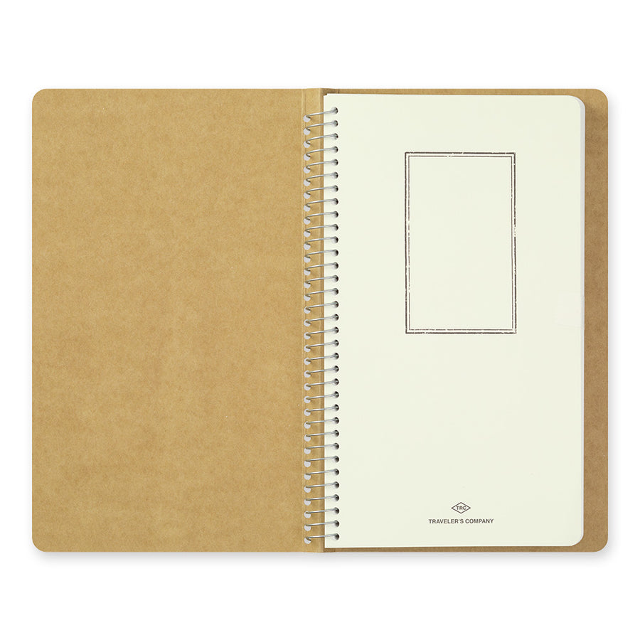 TRAVELER's Company - Spiral Ring Notebook - Blank MD Paper White - A5 Slim