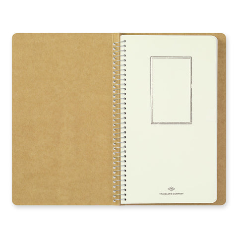 Traveler's Company - Spiral Ring Notebook - Blank MD Paper White - A5 Slim