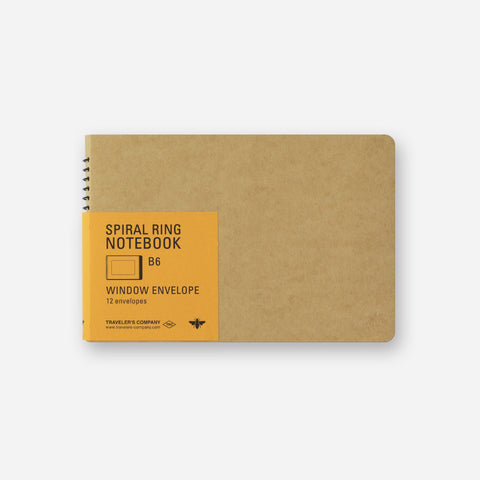 Traveler's Company - Spiral Ring Notebook - Window Envelope - B6