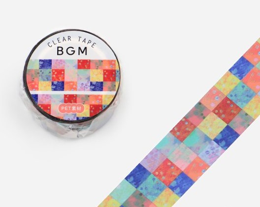 BGM Clear Tape - Colorful Square