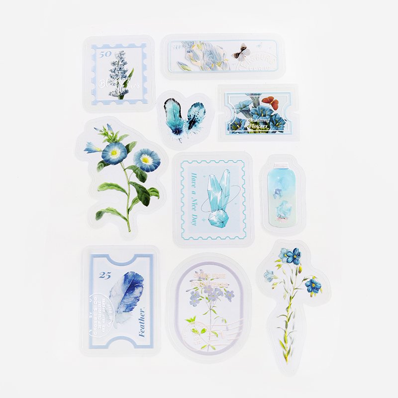 BGM Flake Sticker - Garden Post Office - Blue