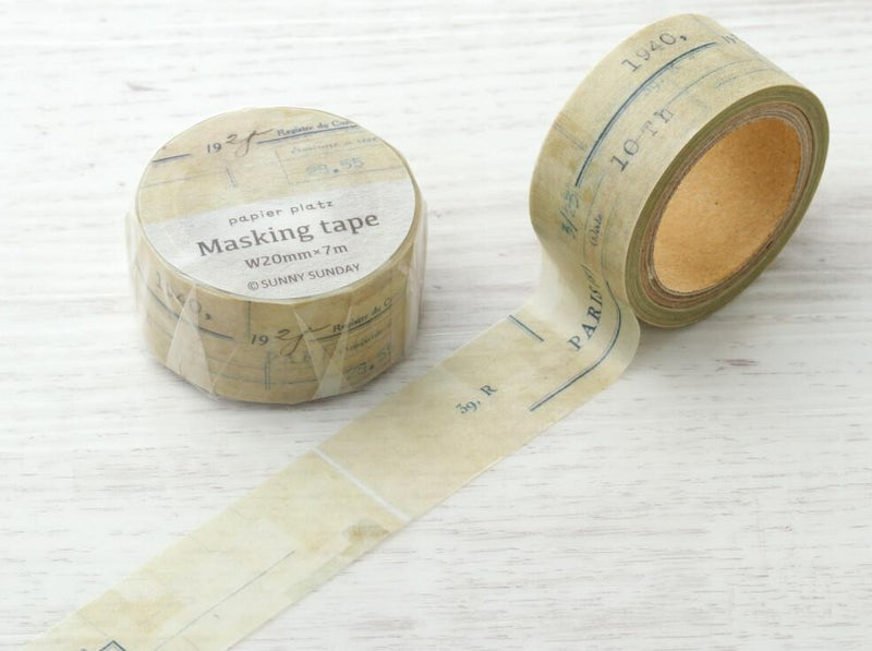 Papier Platz x SUNNY SUNDAY - Paris Vintage Masking Tape